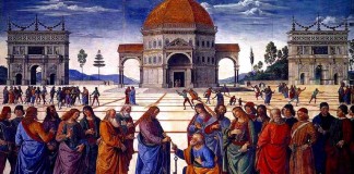 Sudahkah Kutaati Sang Pemegang Kunci yang Telah Ditunjuk Yesus? http://en.wikipedia.org/wiki/Confession_of_Peter#mediaviewer/File:Christ_Handing_the_Keys_to_St._Peter_by_Pietro_Perugino.jpg