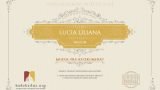 Certificate for User LUCIA LILIANA