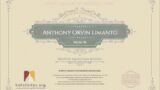 Certificate for User Anthony Orvin Limanto