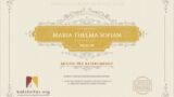 Certificate for User Maria Thelma Sofian