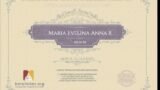 Certificate for User Maria Evelina Anna B