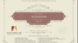 Certificate for User Alexander