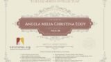 Certificate for User Angela Melia Christina Eddy