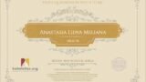 Certificate for User Anastasia Lidya Meliana