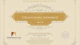 Certificate for User Stefani Maria Indrawati