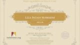 Certificate for User Liza Indah Mawarni