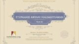 Certificate for User Stephanie Aryani Halimsetiawan