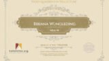 Certificate for User Bibiana Wungleding