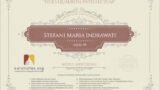 Certificate for User Stefani Maria Indrawati