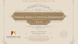 Certificate for User Teresia Maria Cynthia Damayanti