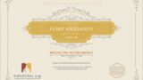 Certificate for User Ferry Ariesandy