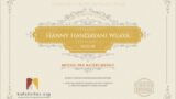 Certificate for User Hanny Handayani Wijaya